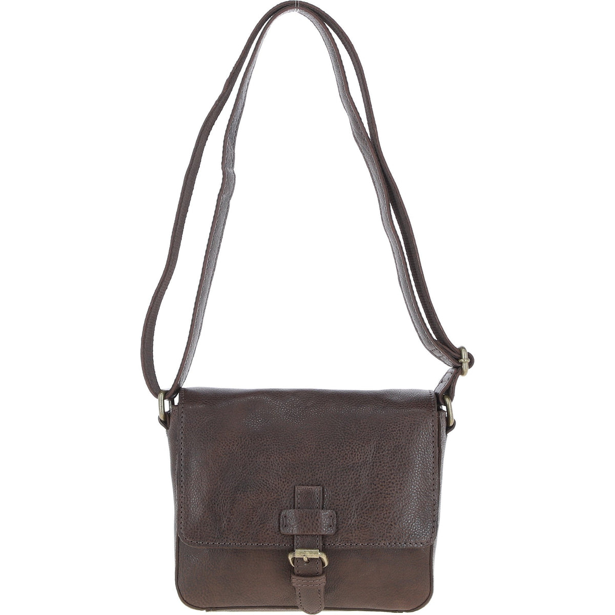 Aswood Leather Crossbody Bag Brown Dom