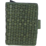 Ashwood Metal & Leather Card Wallet Green: D-10 W