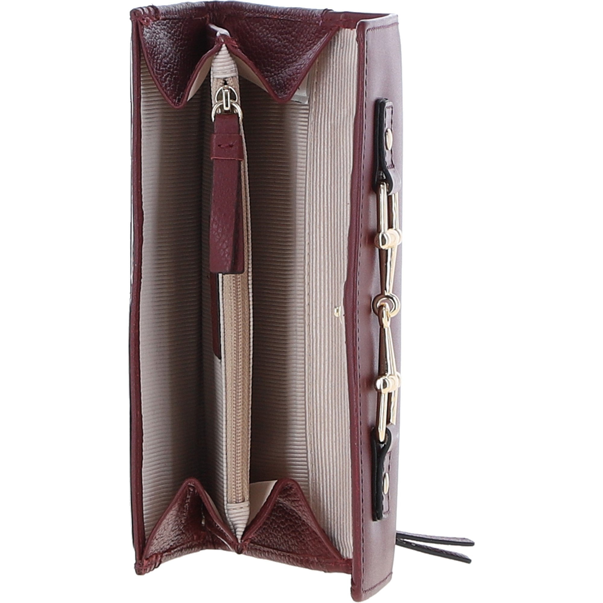 7 Card RFID Protected Large Leather Purse Wine: Z-79