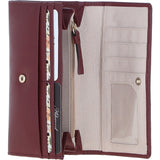 7 Card RFID Protected Large Leather Purse Wine: Z-79