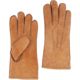 Women's Suede Sheepskin Gloves Tan: DB-405