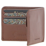 Gabicci Leather 4 Card Billfold Wallet Tan: GB-802