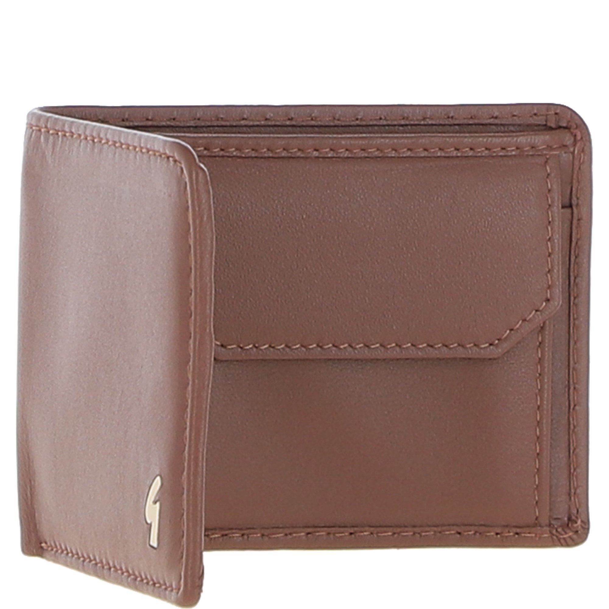 Gabicci Leather 4 Card Billfold Wallet Tan: GB-802
