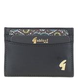 Leather Card Holder & Key Ring Gift Set Black: GB-303-GS