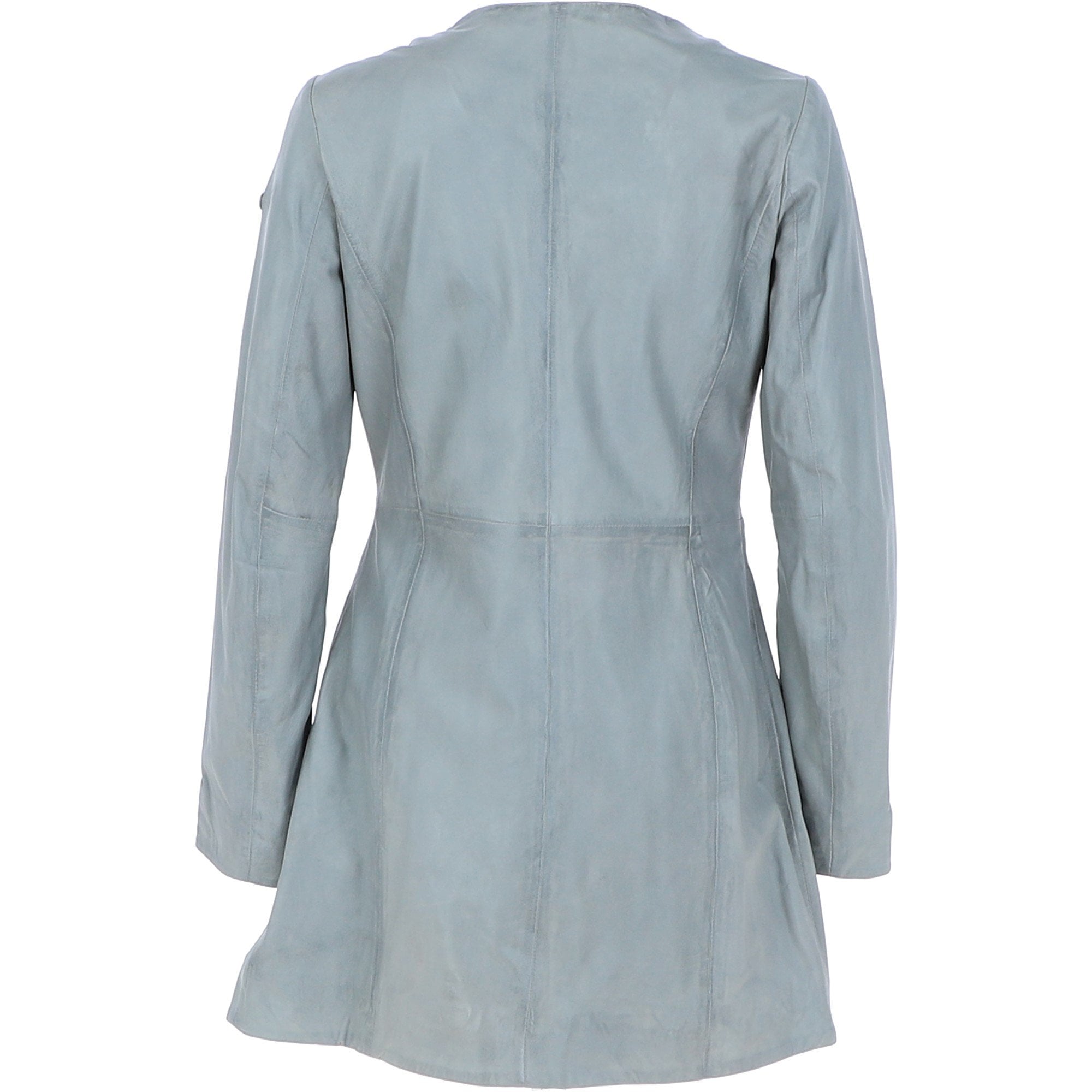 Ladies 3/4 Side Zip Leather Jacket Grey: Aroma