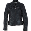 Women's Leather Biker Jacket Black: BikeX