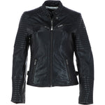 Women's Leather Biker Jacket Black: BikeX