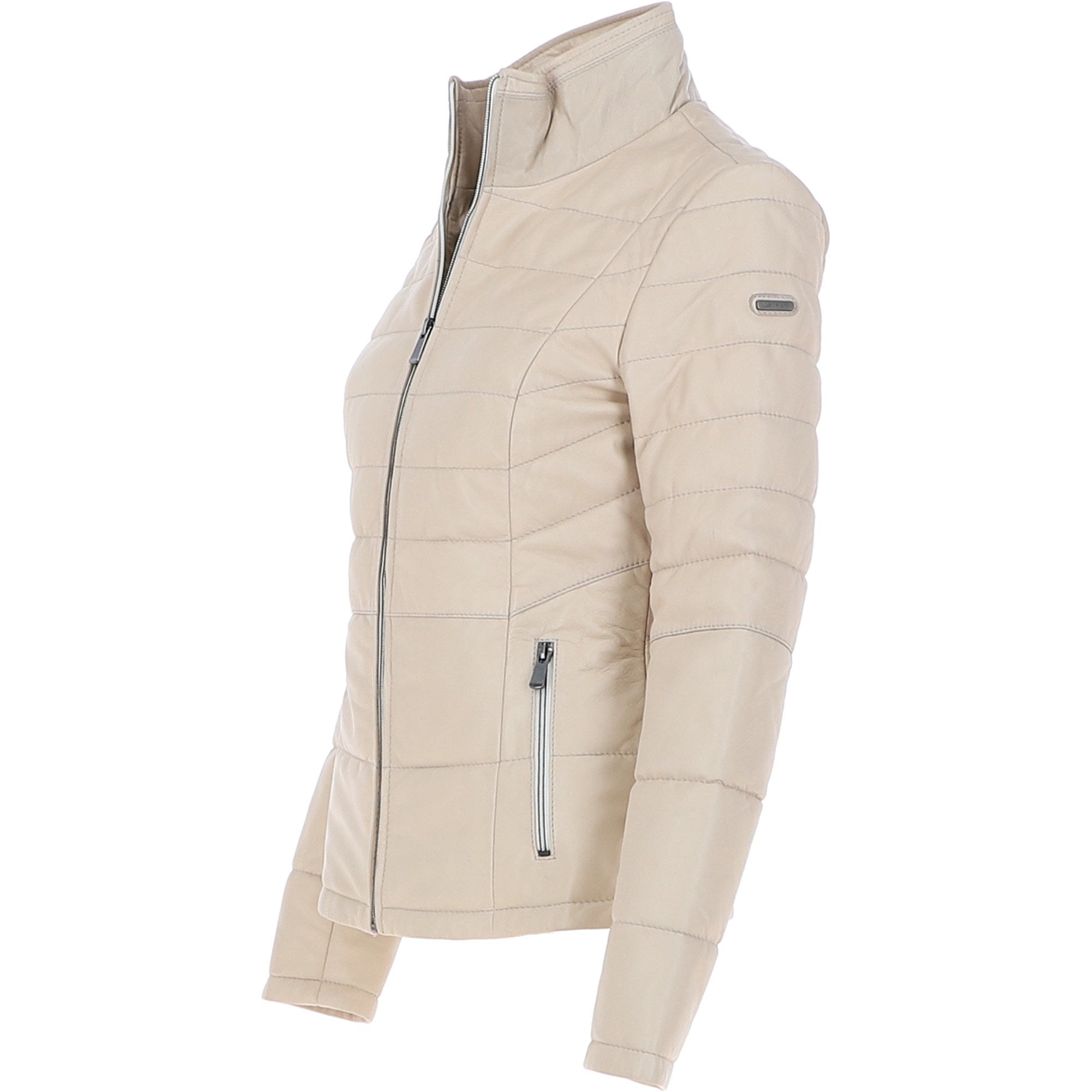 Women's Leather Jacket Beige: Anita