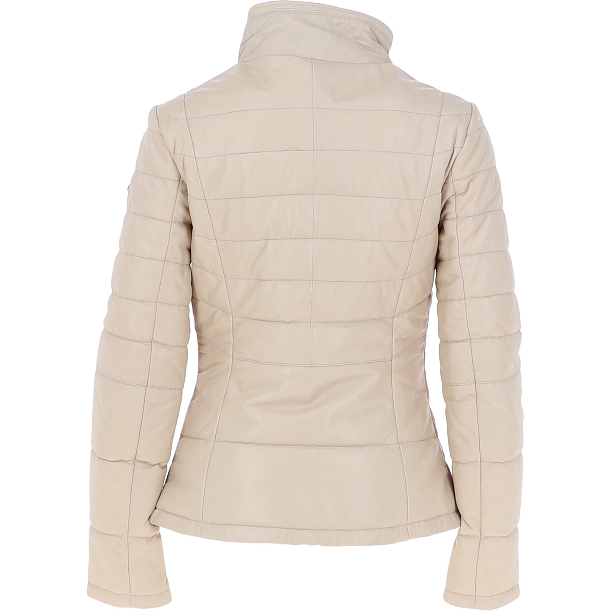 Women's Leather Jacket Beige: Anita