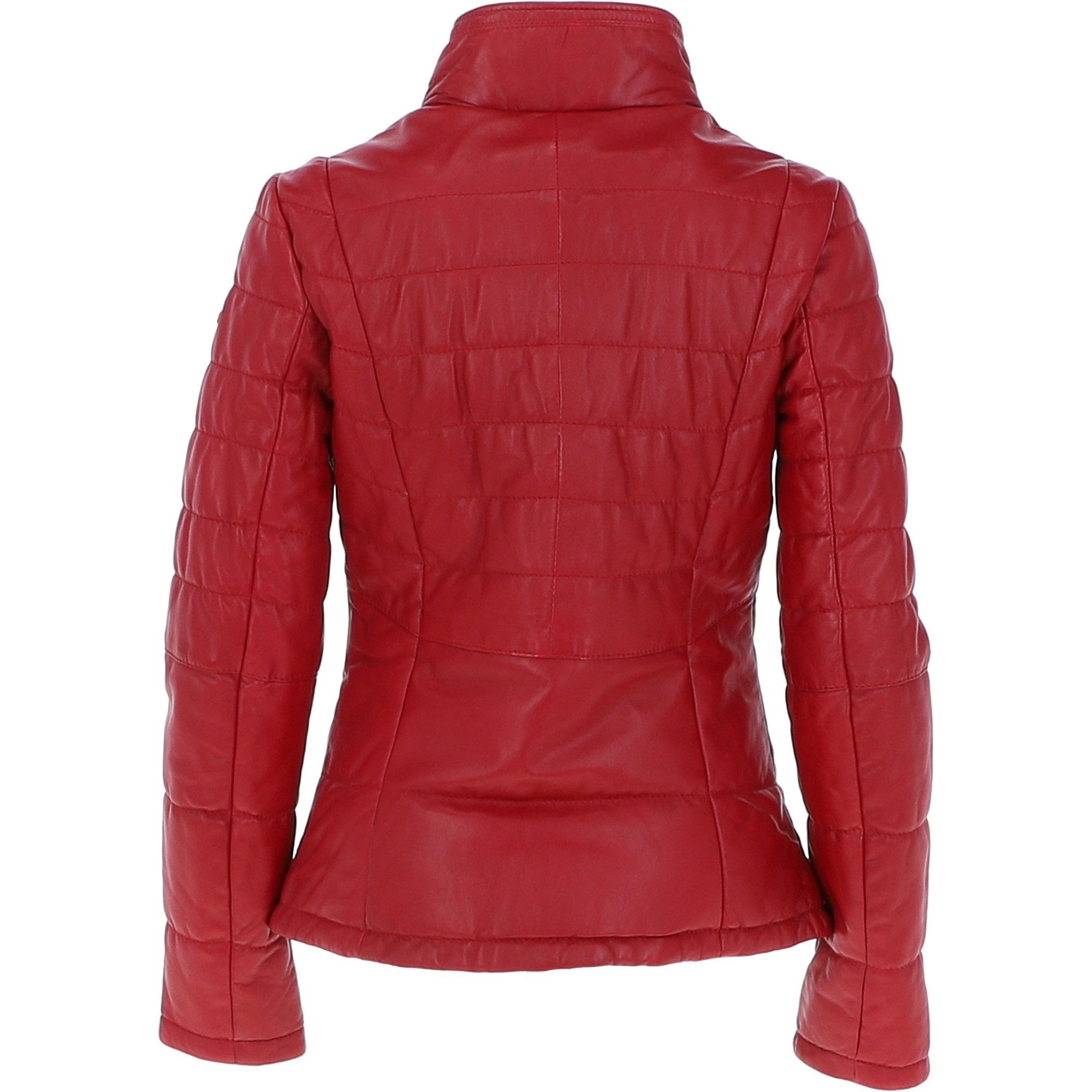 Women's Leather Jacket Red: Anita