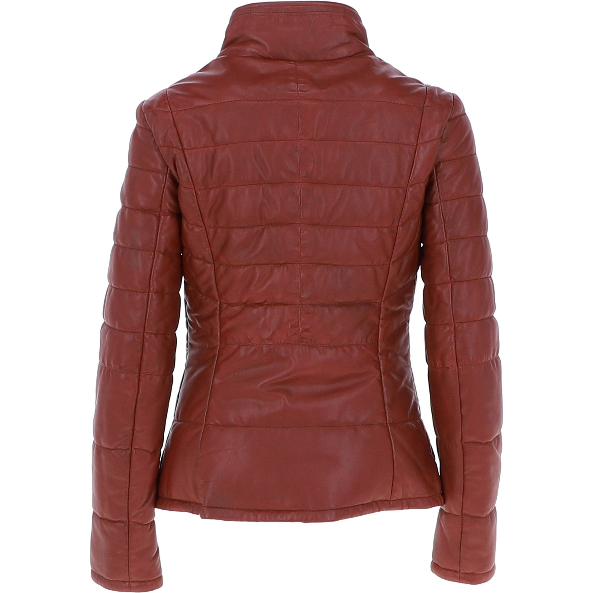 Women's Leather Jacket Wine: Anita