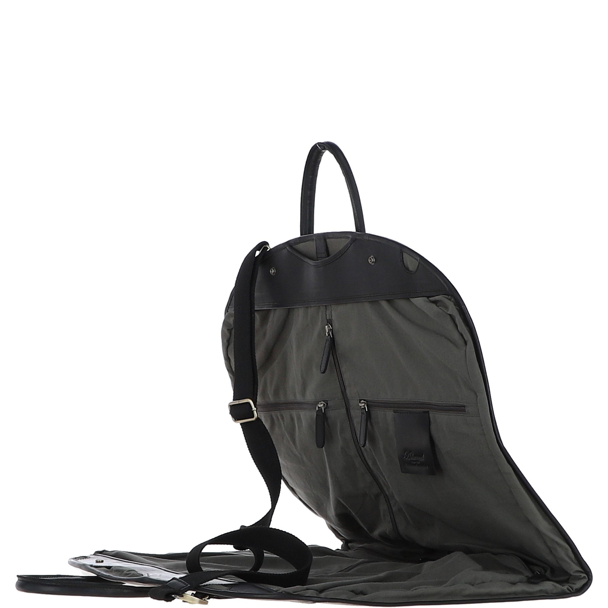 Mens Leather Suit Carrier Black: K-50