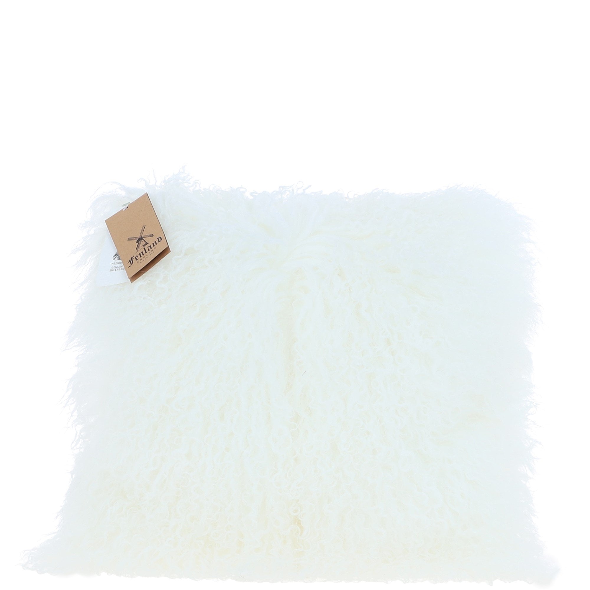 Fenland Sheepskin Cushion Bleached: ff-tibetan cushion