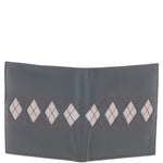 Leather Wallet & Key Ring Gift Set Grey/chalk/red: GB-305-GS