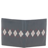 Leather Wallet & Key Ring Gift Set Grey/chalk/red: GB-305-GS