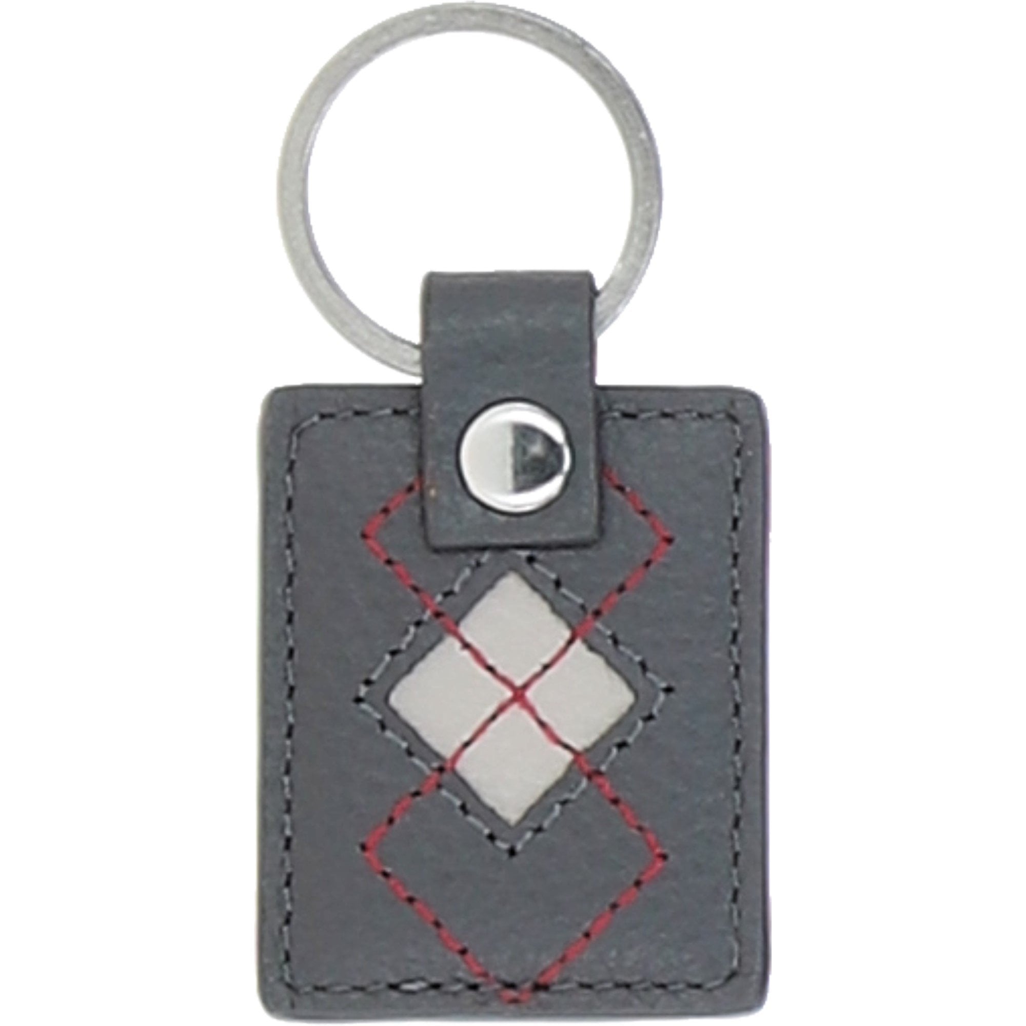 Leather Wallet & Key Ring Gift Set Grey/chalk/red: GB-305-GS