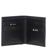 Leather Wallet & Key Ring Gift Set Black/grey/red: GB-305-GS