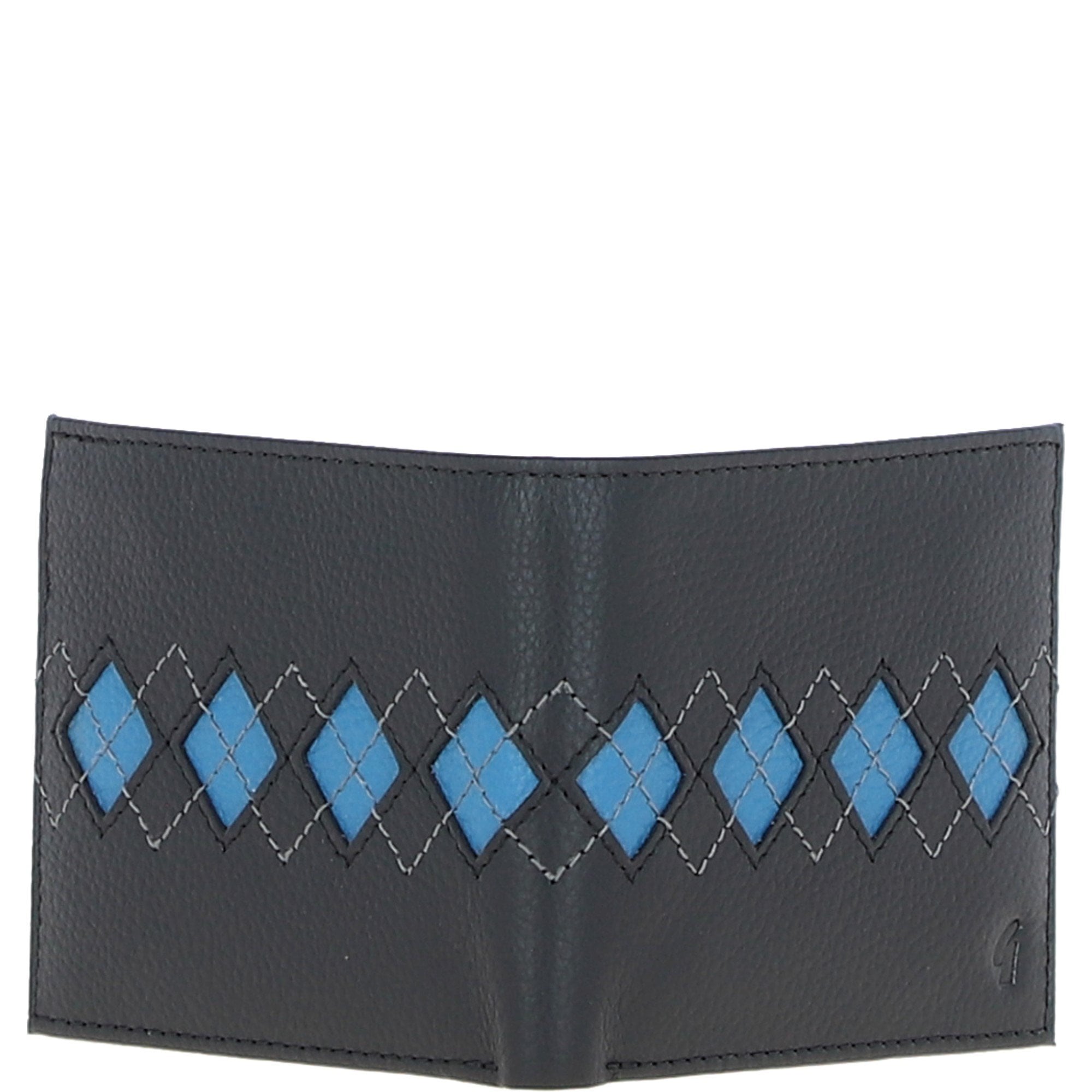 Leather Wallet & Key Ring Gift Set Black/ink blue/grey: GB-305-GS
