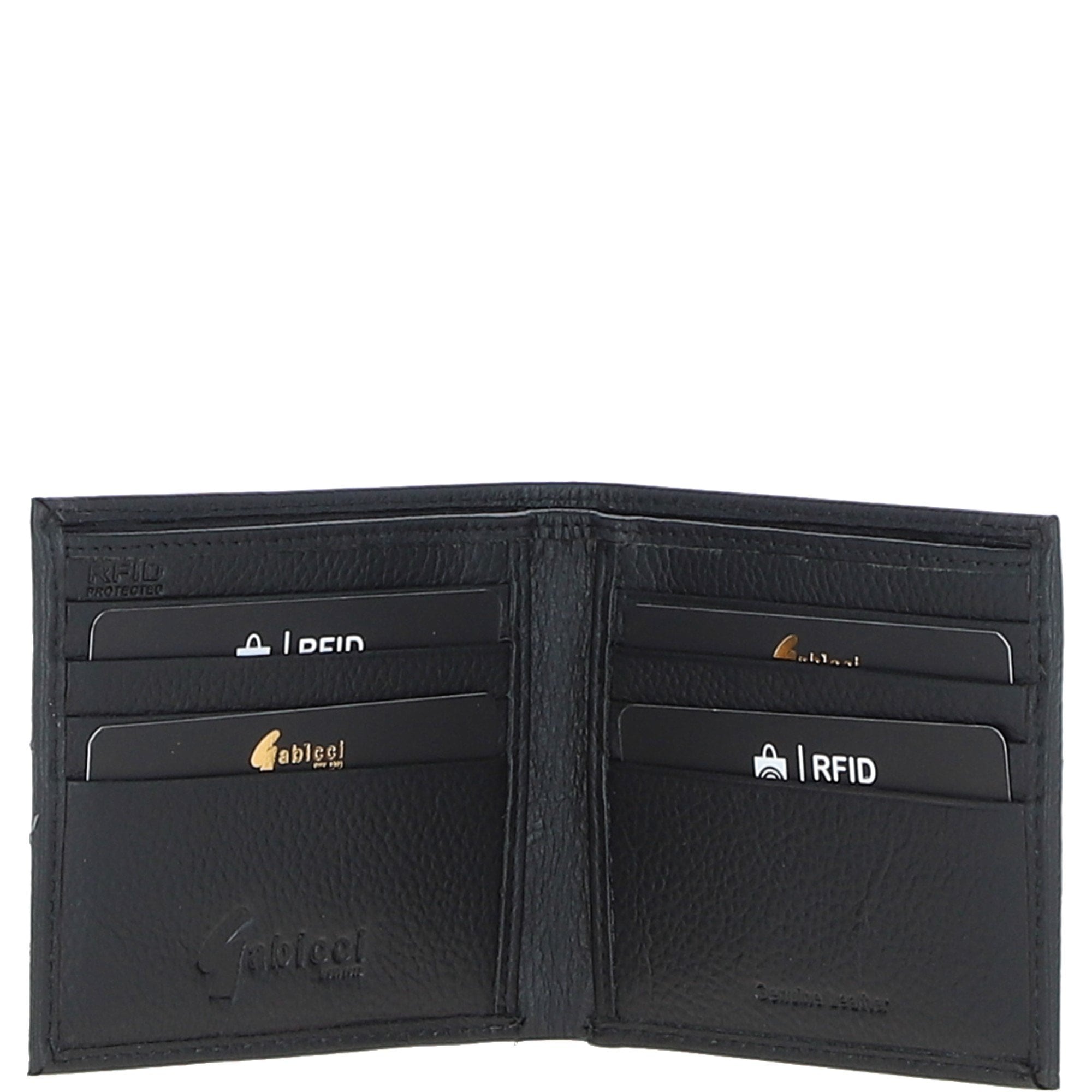 Leather Wallet & Key Ring Gift Set Black/ink blue/grey: GB-305-GS