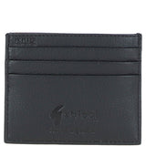 Leather Card Holder & Key Ring Gift Set Black/grey/red: GB-304-GS
