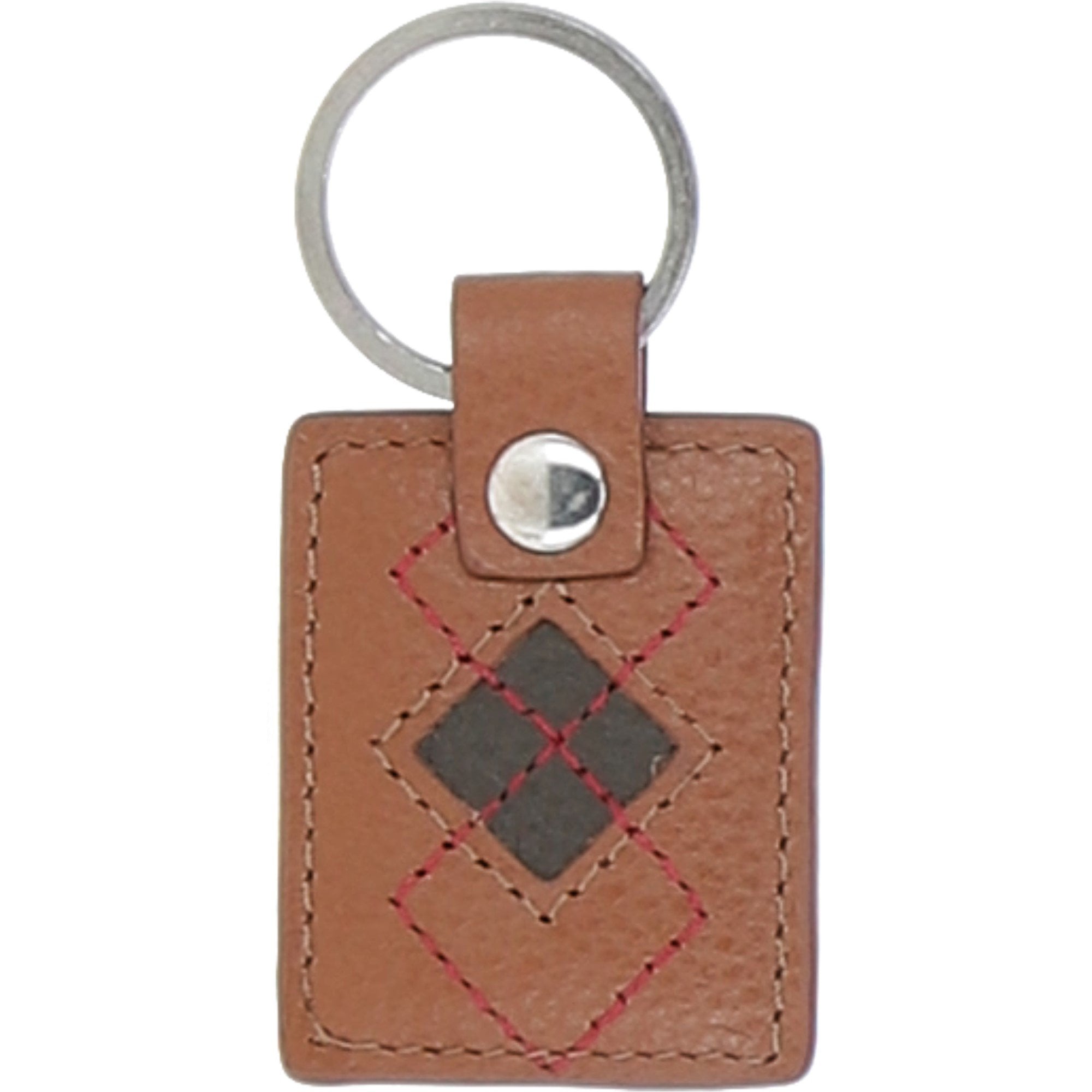 Leather Card Holder & Key Ring Gift Set Cognac/khaki/red: GB-304-GS