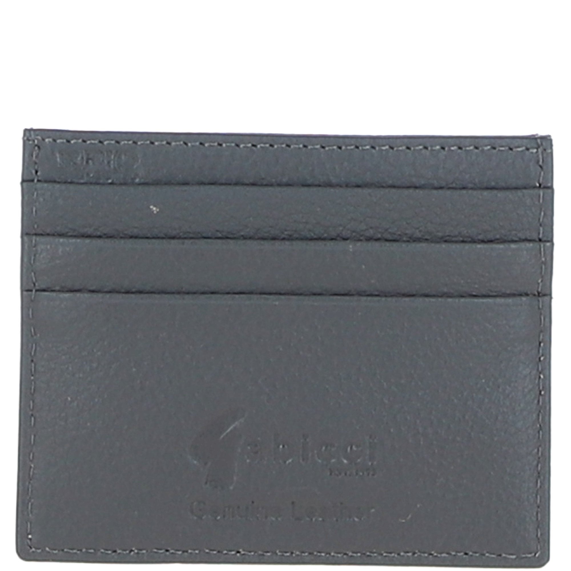 Leather Card Holder & Key Ring Gift Set Grey/chalk/red: GB-304-GS