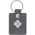 Leather Card Holder & Key Ring Gift Set Grey/chalk/red: GB-304-GS
