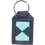 Men's Leather Wallet & Key Ring Gift Set Navy/pink/blue: GB-301-GS
