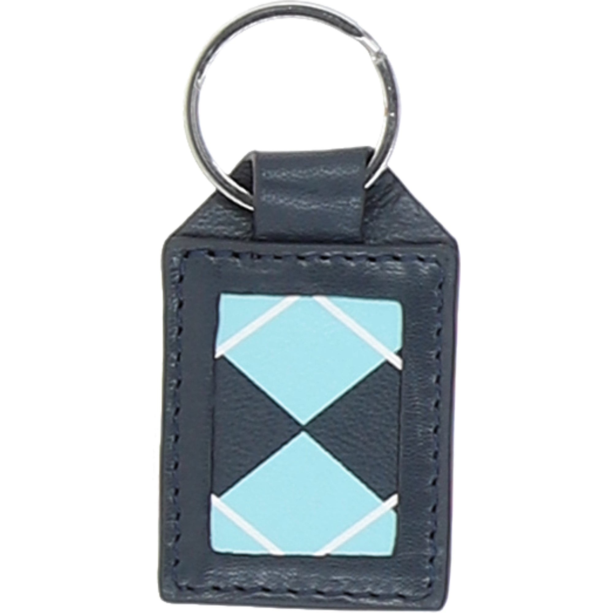 Men's Leather Wallet & Key Ring Gift Set Navy/pink/blue: GB-301-GS