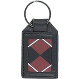 Leather Card Holder & Key Ring Gift Set Black/grey/red: GB-302-GS