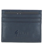 Leather Card Holder & Key Ring Gift Set Navy/grey/red: GB-302-GS