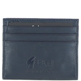 Leather Card Holder & Key Ring Gift Set Navy/grey/red: GB-302-GS