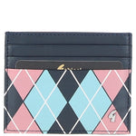Leather Card Holder & Key Ring Gift Set Navy/pink/blue: GB-302-GS