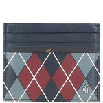Gabicci Leather Card Holder Navy/grey/red: GB-139-AP