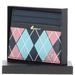 Gabicci Leather Card Holder Navy/pink/blue: GB-139-AP