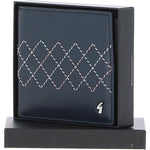 Leather 4 Card Billfold Wallet Navy: GB-145-AS