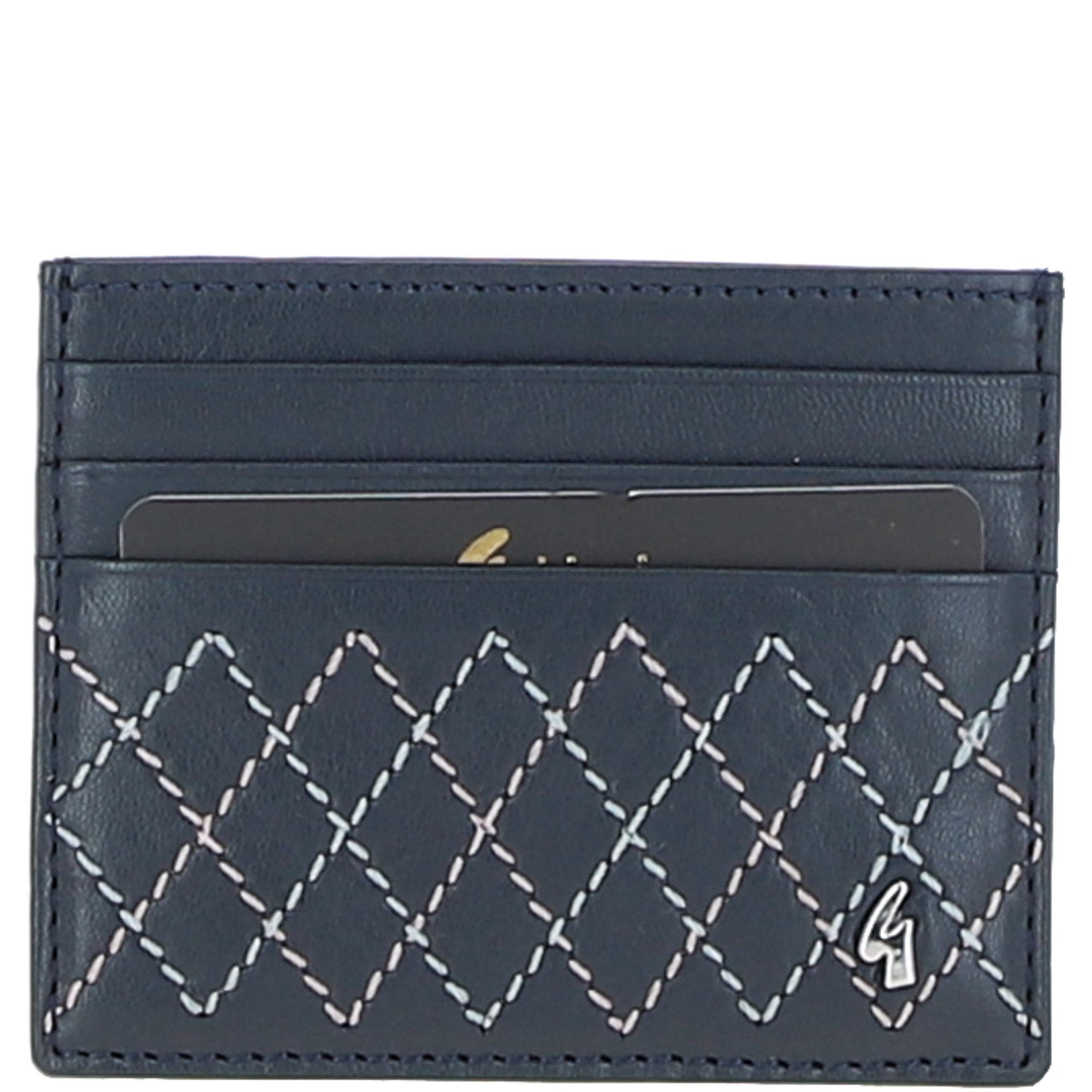 Gabicci Leather Card Holder Navy: GB-139-AS