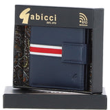 Gabicci Small Leather 6 Card Billfold Wallet Navy: GB-121-SC