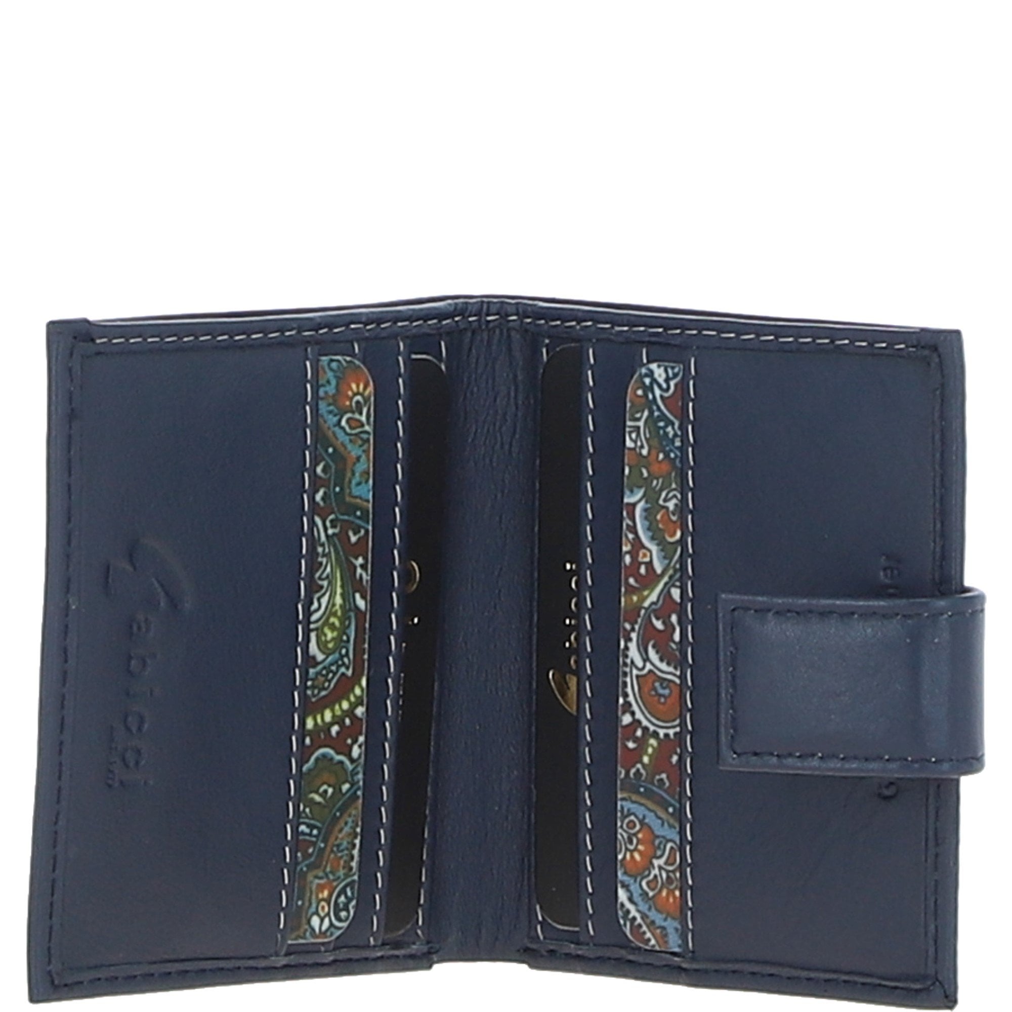 Gabicci Small Leather 6 Card Billfold Wallet Navy: GB-121-SC