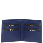 Leather Classic 8 Card Billfold Wallet Blue: GB-156-AC