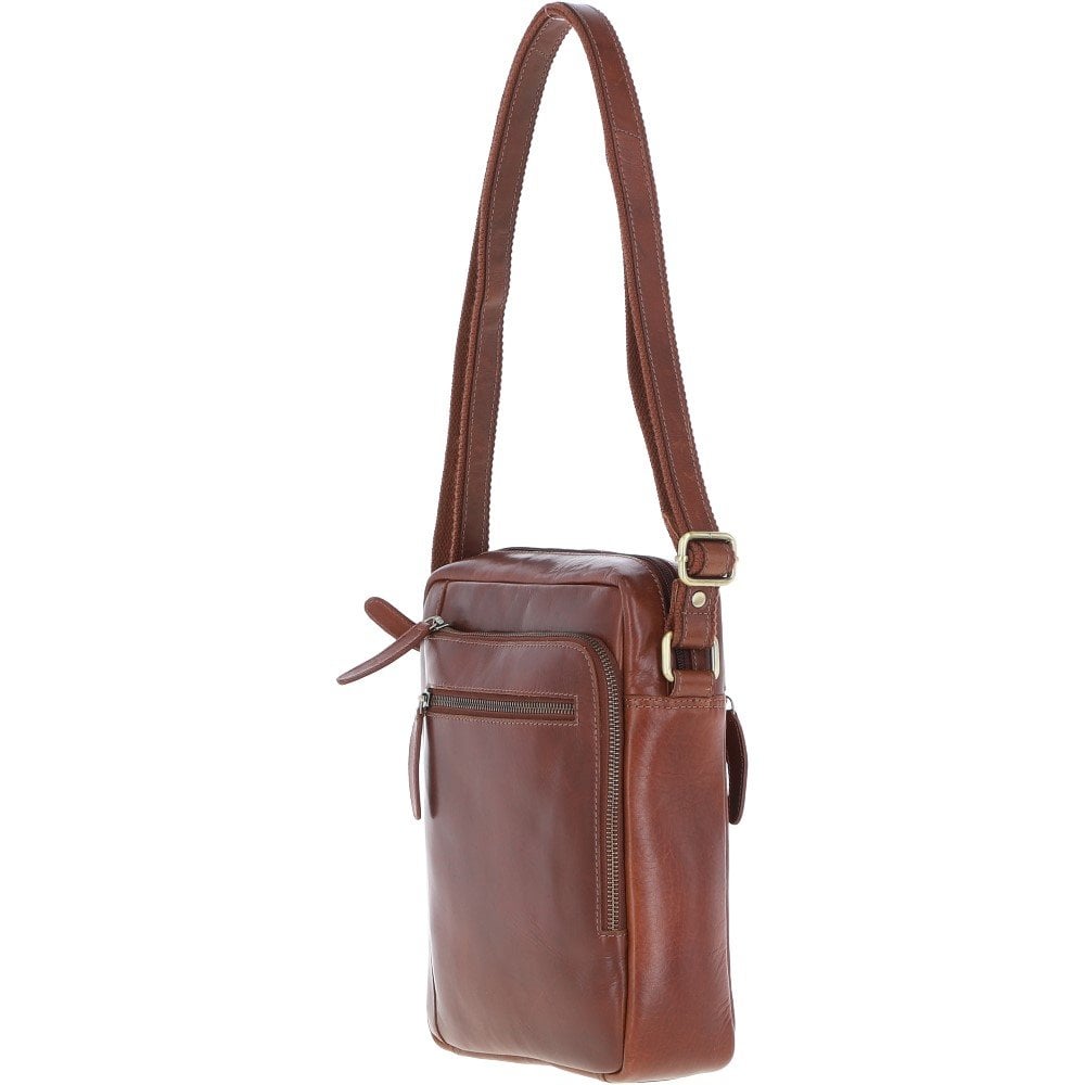 Ashwood Leather Travel Flight Bag Chestnut: K-42