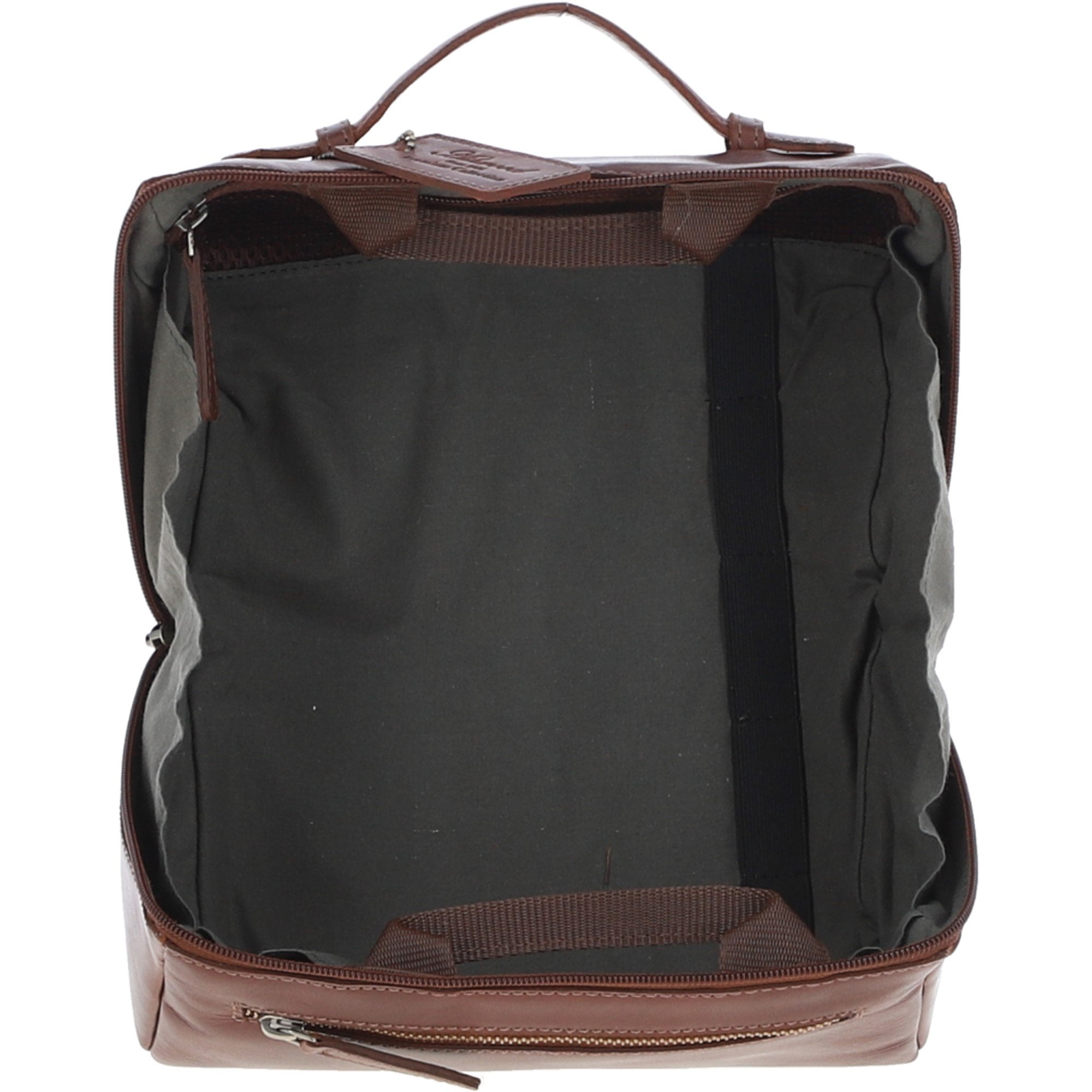 Leather Washbag Chestnut: K-49