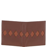 Men's Leather Classic 8 Card Billfold Wallet Tan: GB-156-AC