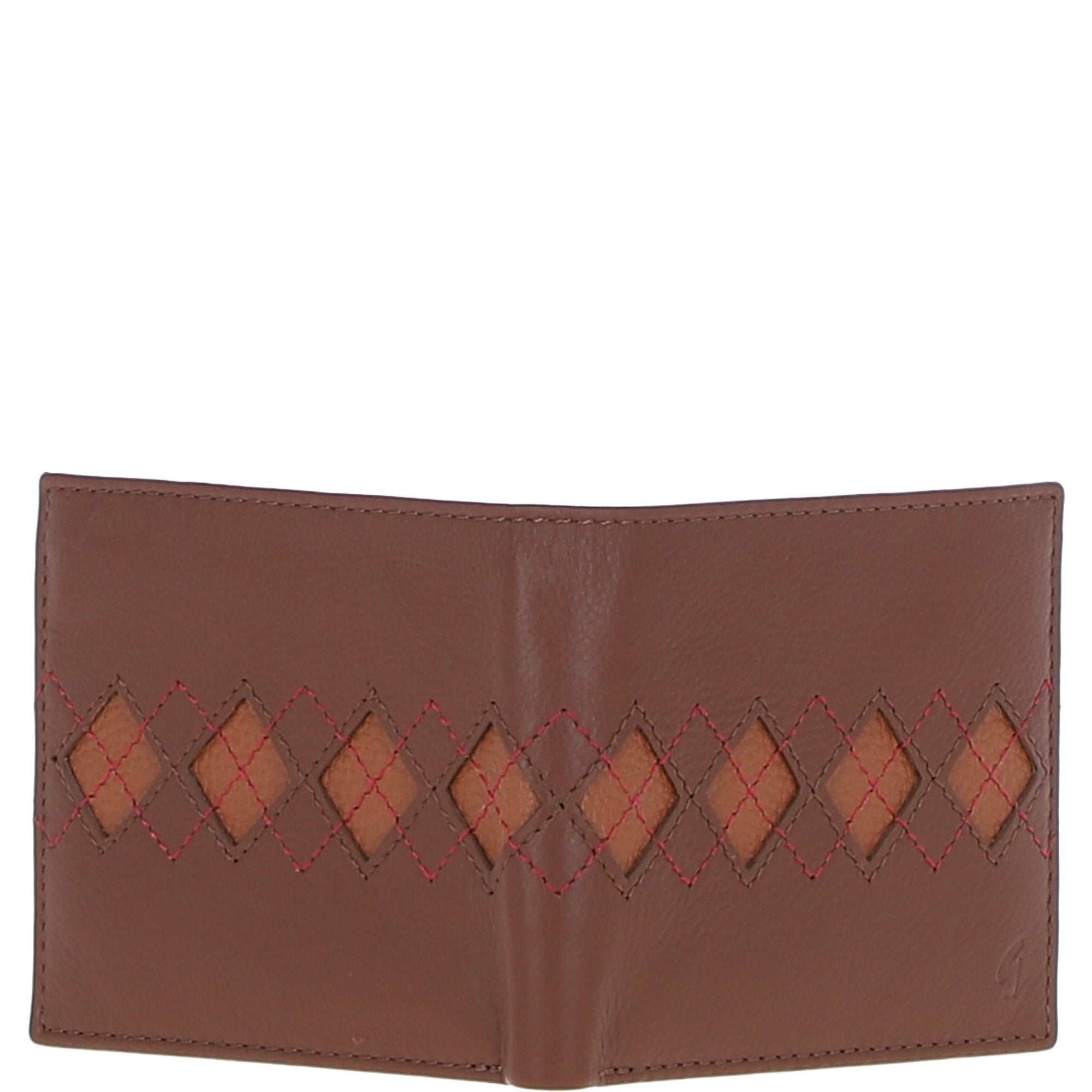 Men's Leather Classic 8 Card Billfold Wallet Tan: GB-156-AC