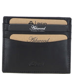 Men's Leather Card Holder & Key Ring Gift Set Black: GS-1234