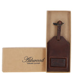 Leather Travel Luggage Tag Brandy: 5996
