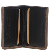 Leather Classic 6 Card Billfold  Wallet Mud/black: FEN-556