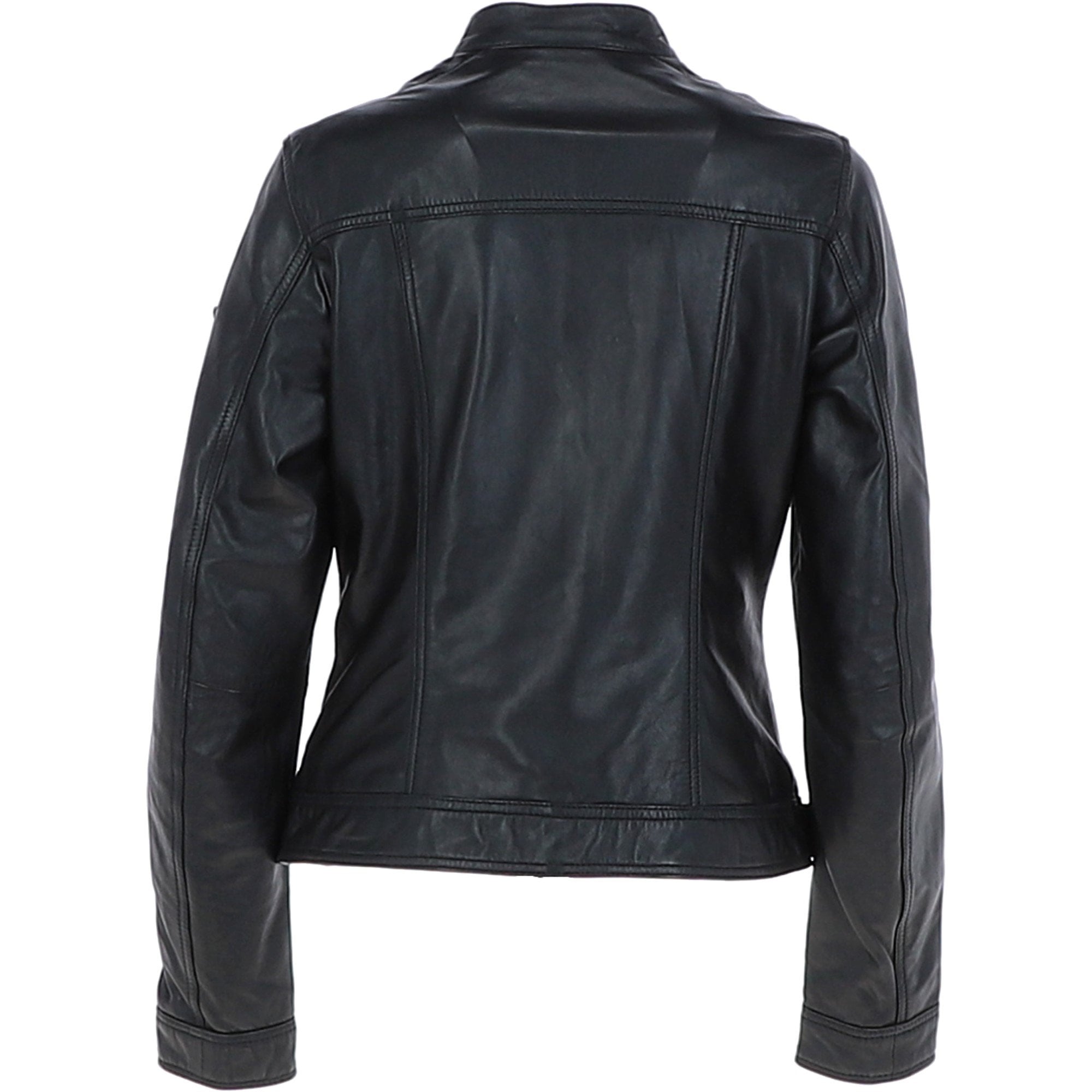 Ladies Leather Fashion Biker Jacket Black: Paradise