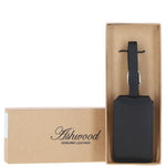 Leather Travel Luggage Tag Black : Wimbledon