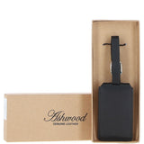 Leather Travel Luggage Tag Black : Wimbledon
